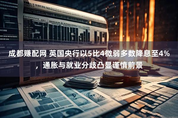 成都赚配网 英国央行以5比4微弱多数降息至4%，通胀与就业分歧凸显谨慎前景